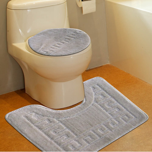 Ebern Designs Aarzoo Bath Rug, Toilet seat Cover and Contour Mat Wayfair